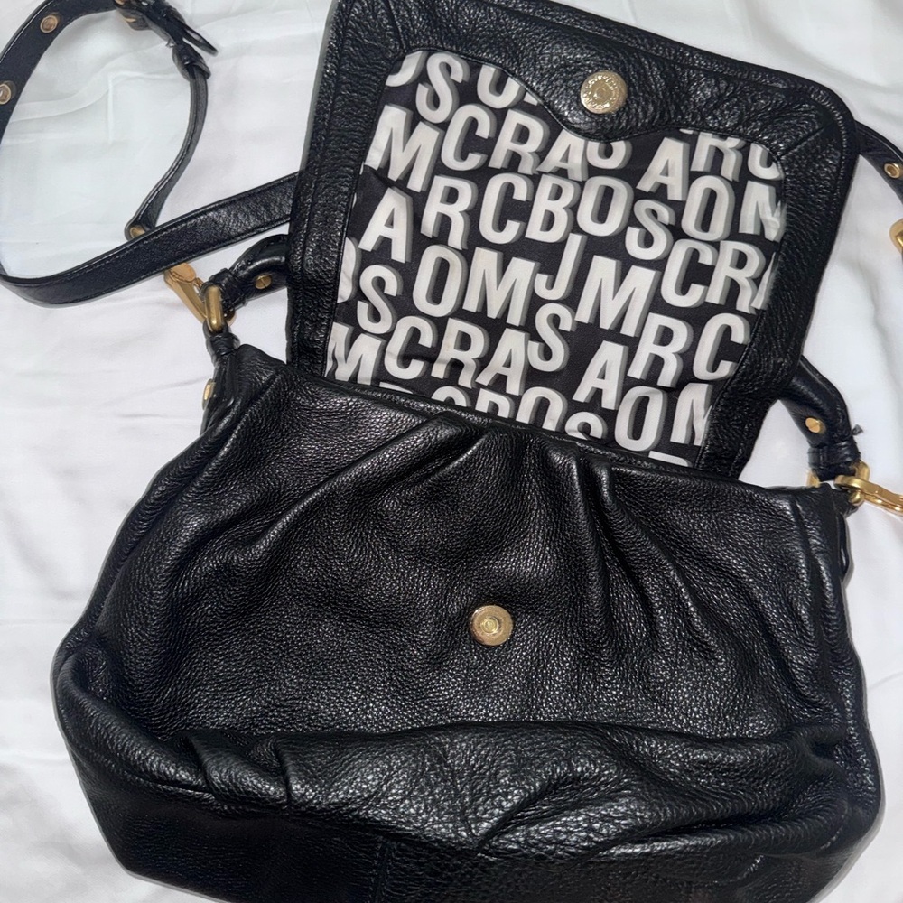 Marc Jacobs Black Leather Shoulder Bag- Classic Q Lil Utika - Picture 3 of 7